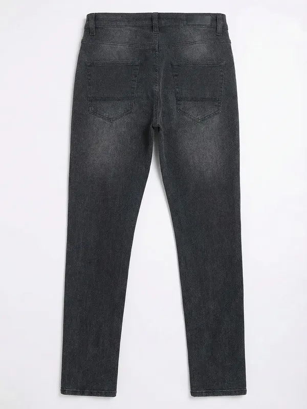 Purple By Highlander Men Grey Tapered Fit Stretchable Jeans