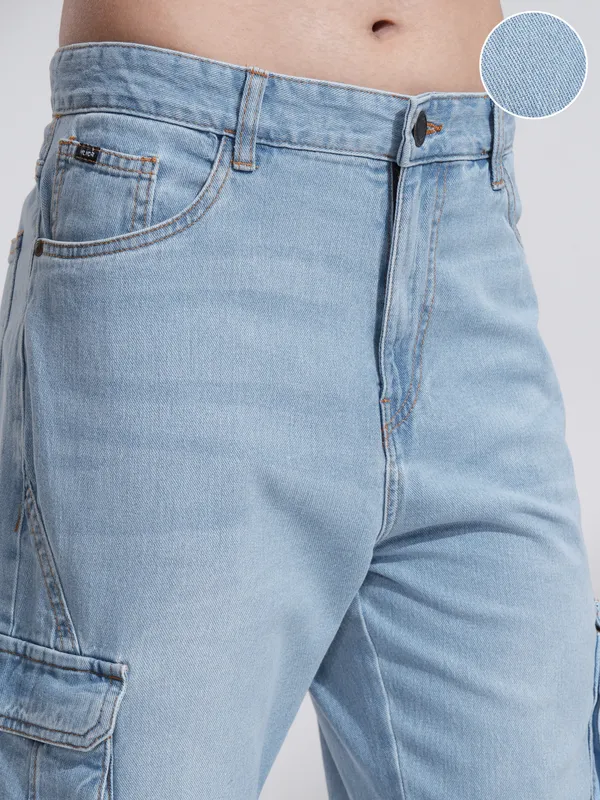 Purple By Highlander Men Blue Straight Fit Stretchable Jeans