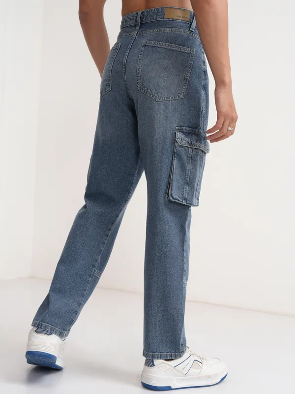 Highlander Men Blue Straight Fit Stretchable Jeans