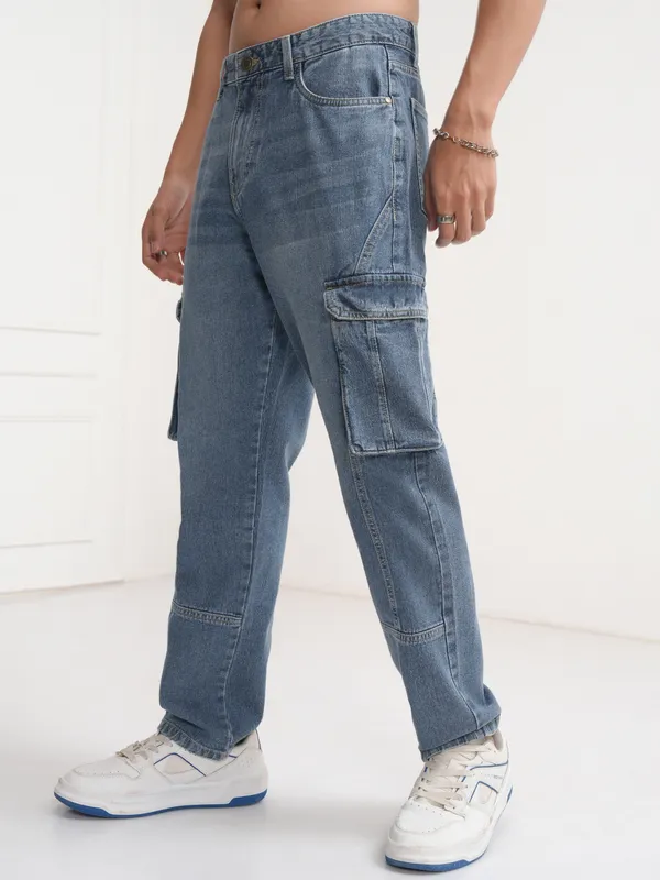 Highlander Men Blue Straight Fit Stretchable Jeans