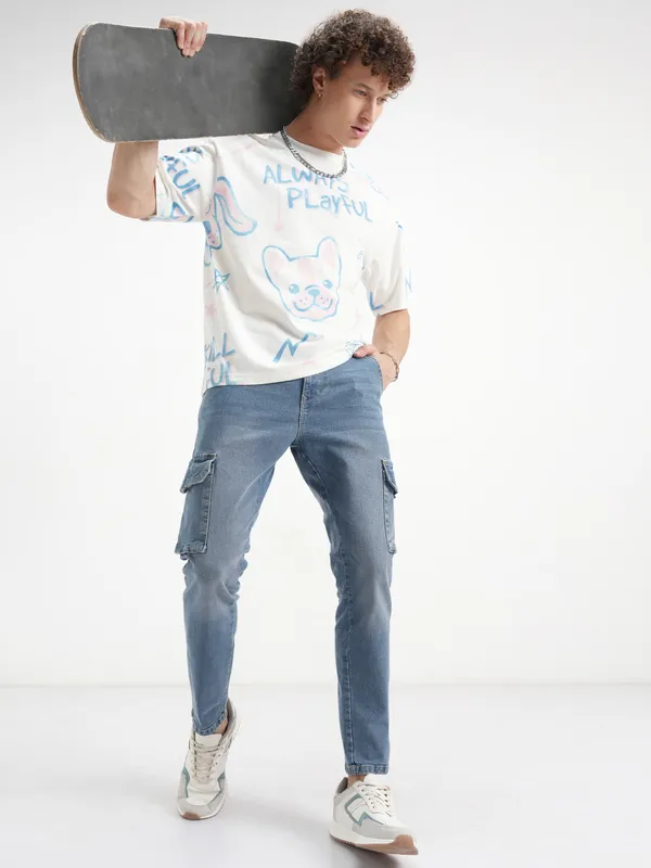 Purple By Highlander Men Blue Slim Fit Stretchable Jeans