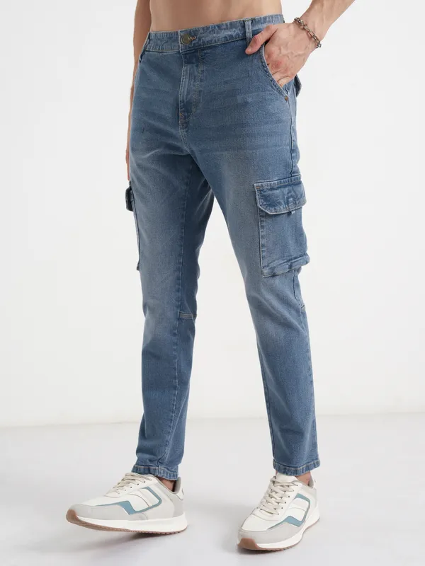 Purple By Highlander Men Blue Slim Fit Stretchable Jeans