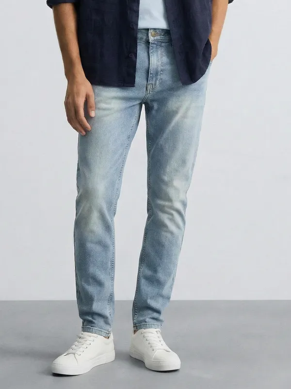 Purple By Highlander Men Blue Slim Fit Stretchable Jeans