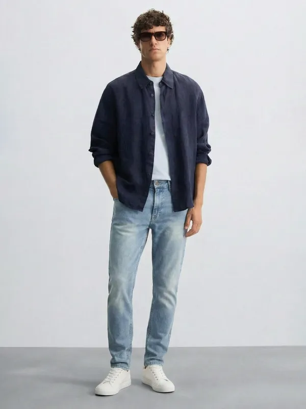 Purple By Highlander Men Blue Slim Fit Stretchable Jeans