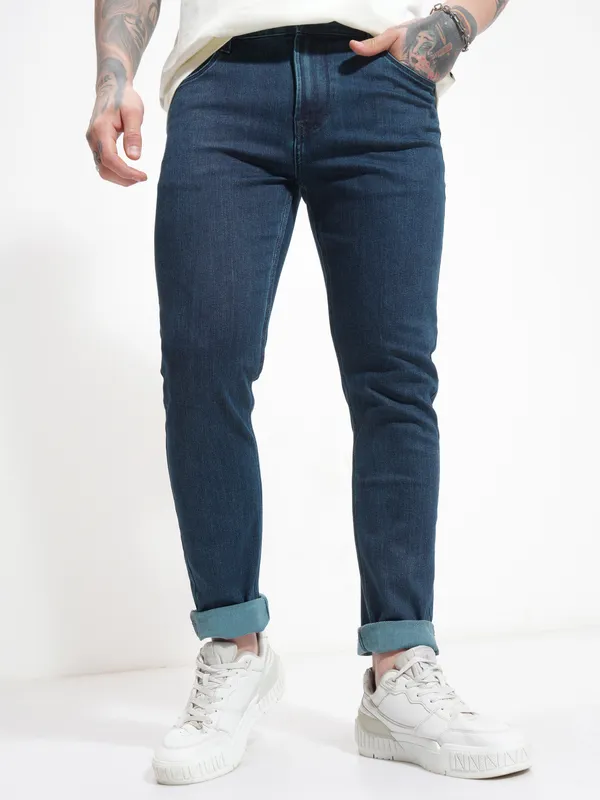 Purple By Highlander Men Blue Slim Fit Stretchable Jeans