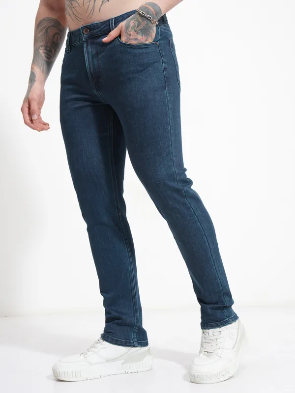 Purple By Highlander Men Blue Slim Fit Stretchable Jeans