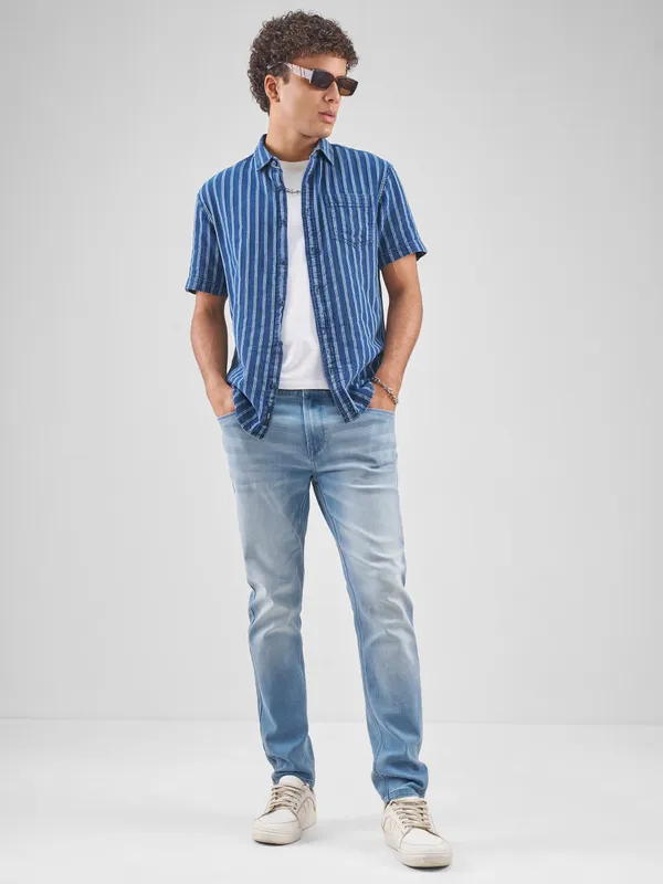 Purple By Highlander Men Blue Slim Fit Jeans