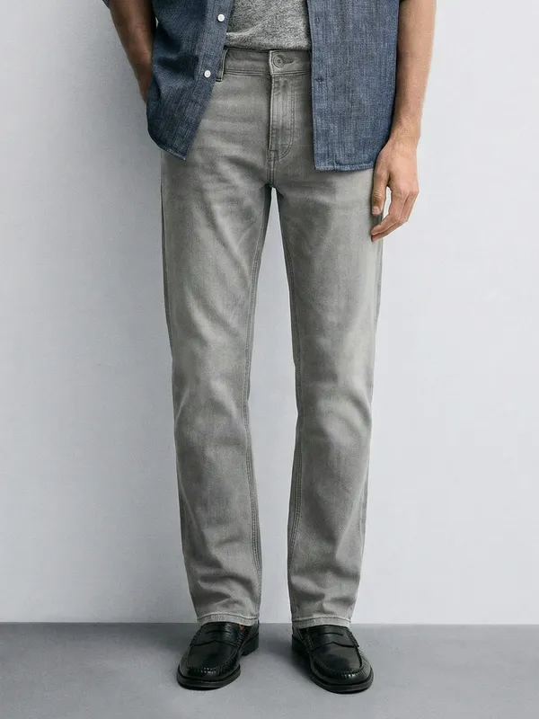 Purple By Highlander Men Grey Slim Fit Jeans