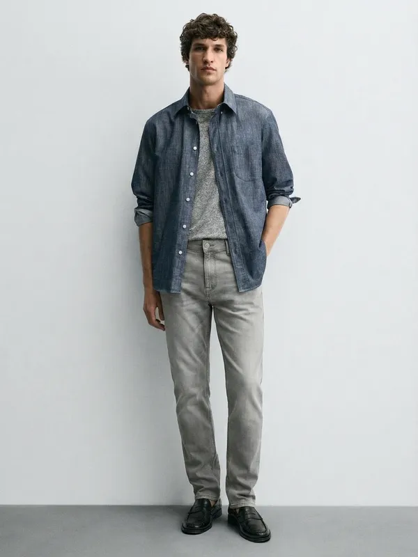 Purple By Highlander Men Grey Slim Fit Jeans