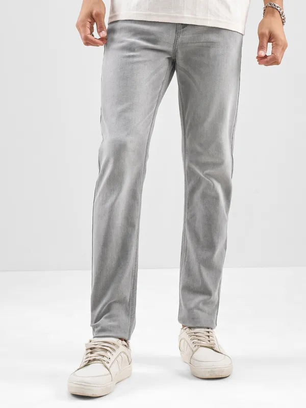 Purple By Highlander Men Grey Slim Fit Jeans