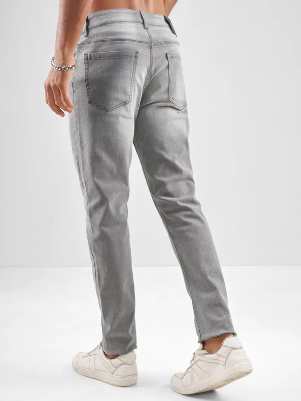 Purple By Highlander Men Grey Slim Fit Jeans