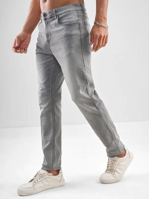 Purple By Highlander Men Grey Slim Fit Jeans