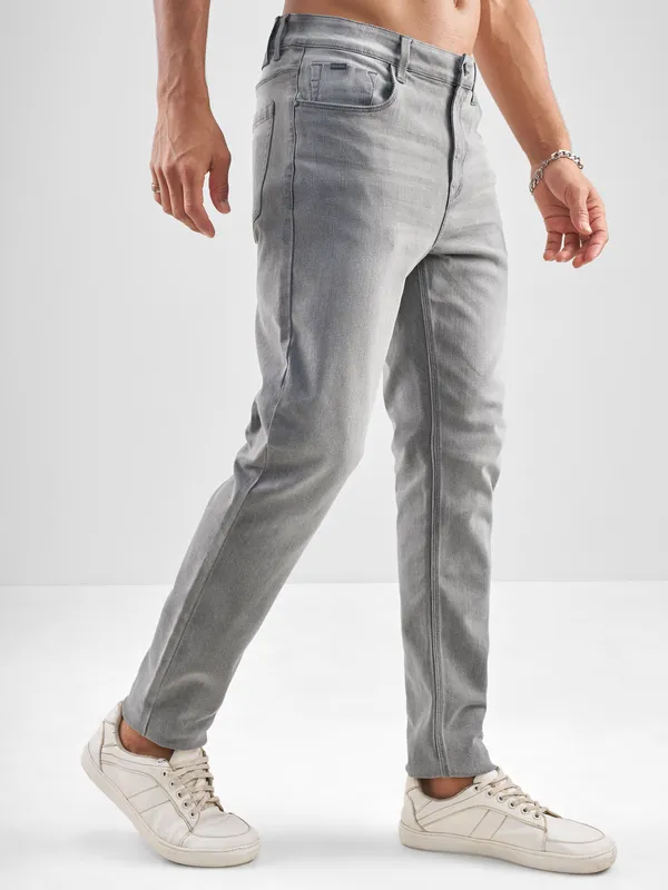 Purple By Highlander Men Grey Slim Fit Jeans