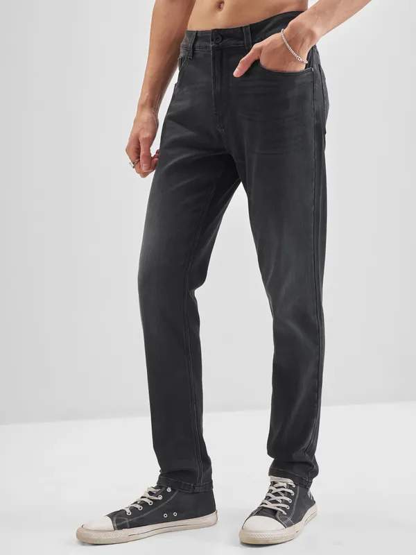 Purple By Highlander Men Grey Slim Fit Stretchable Jeans