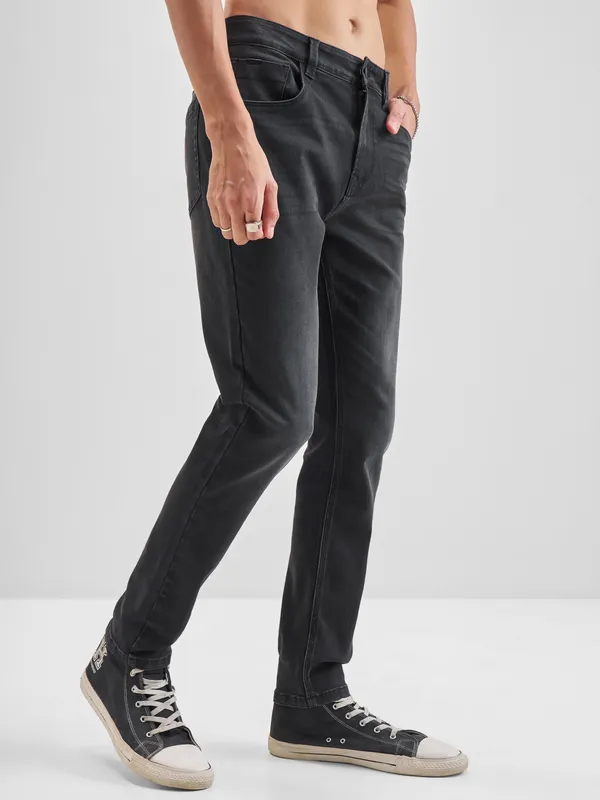 Purple By Highlander Men Grey Slim Fit Stretchable Jeans