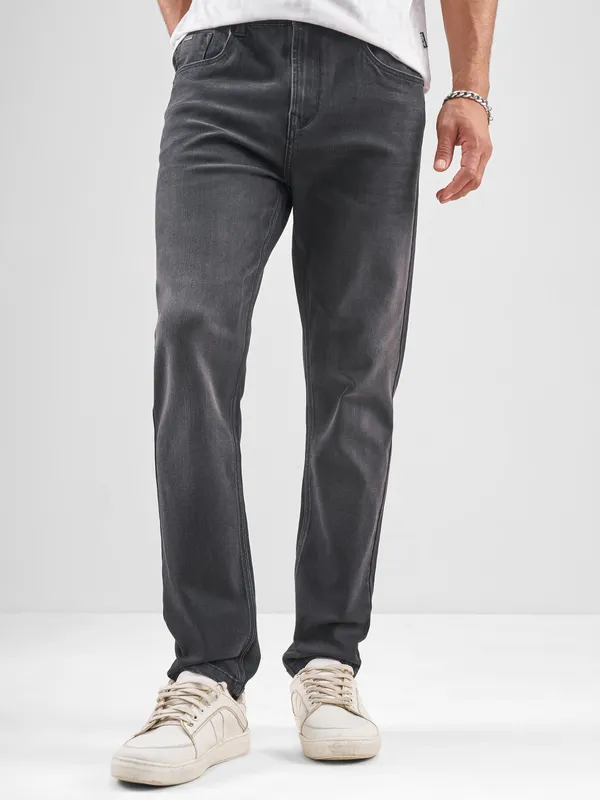 Purple By Highlander Men Black Slim Fit Jeans