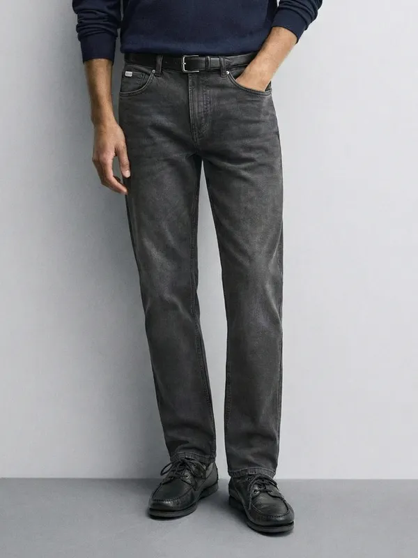 Purple By Highlander Men Black Slim Fit Jeans