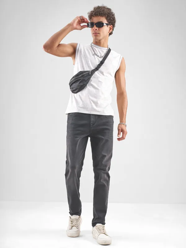 Purple By Highlander Men Black Slim Fit Jeans