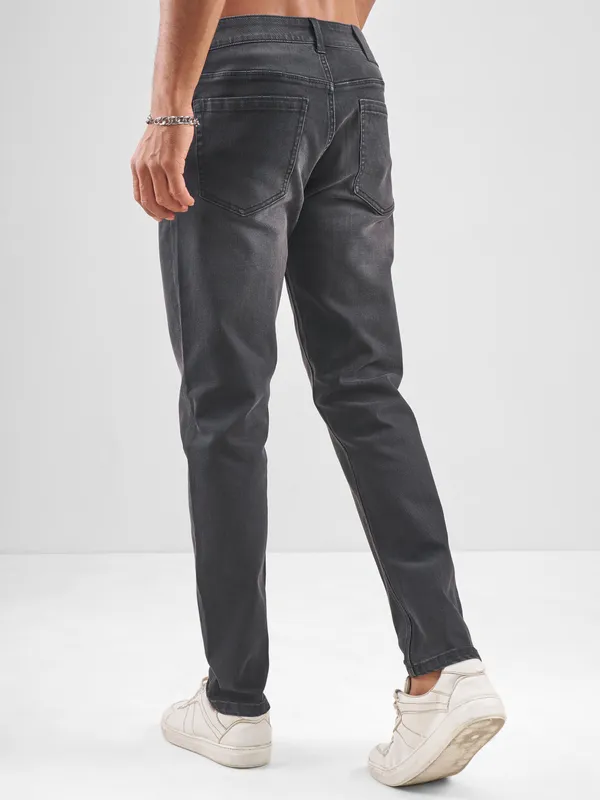 Purple By Highlander Men Black Slim Fit Jeans