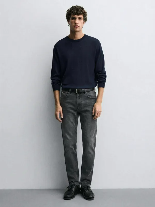 Purple By Highlander Men Black Slim Fit Jeans