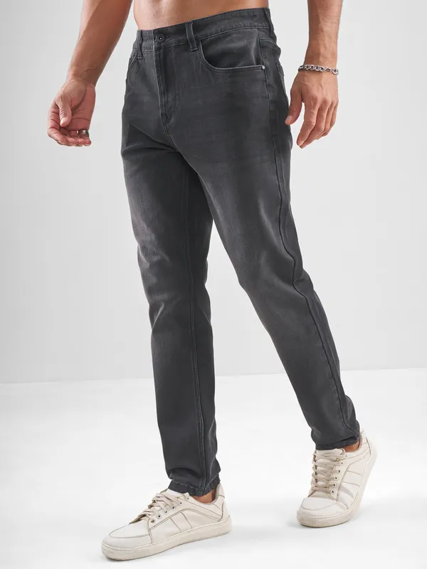 Purple By Highlander Men Black Slim Fit Jeans