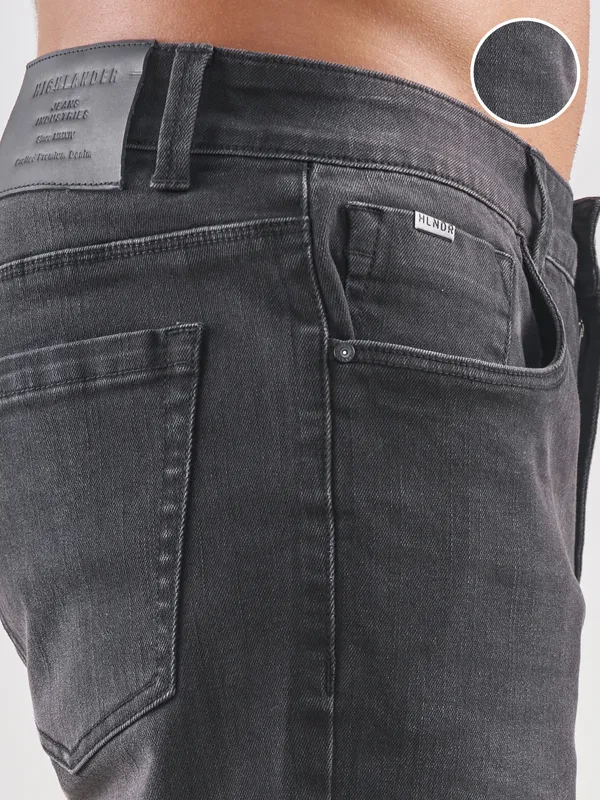 Purple By Highlander Men Black Slim Fit Jeans