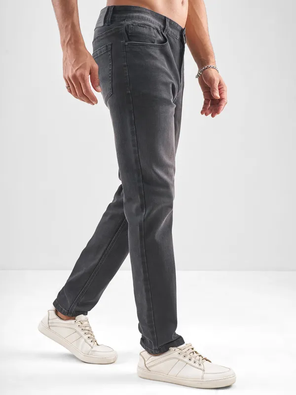 Purple By Highlander Men Black Slim Fit Jeans