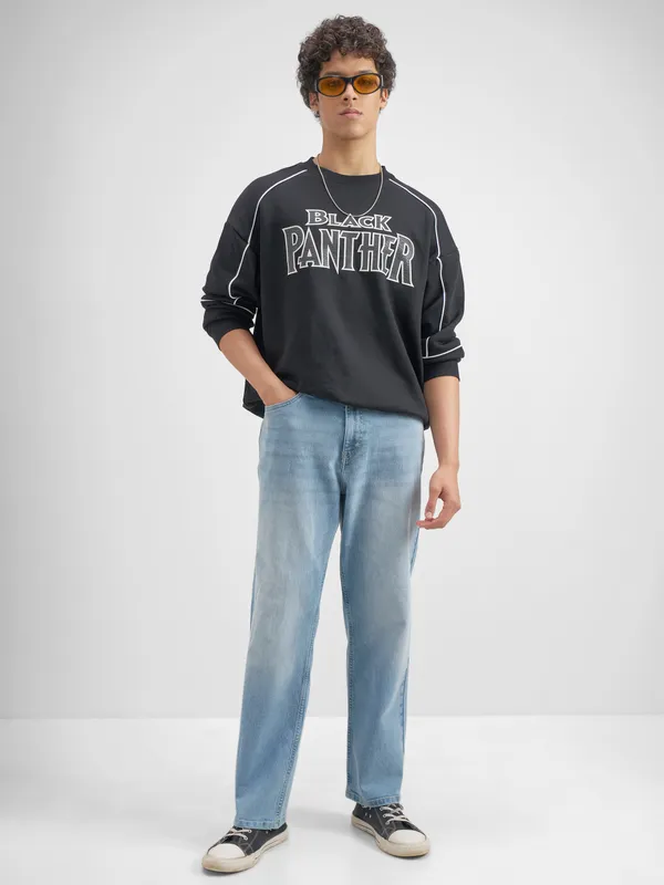 Purple By Highlander Men Blue Relaxed Fit Stretchable Jeans