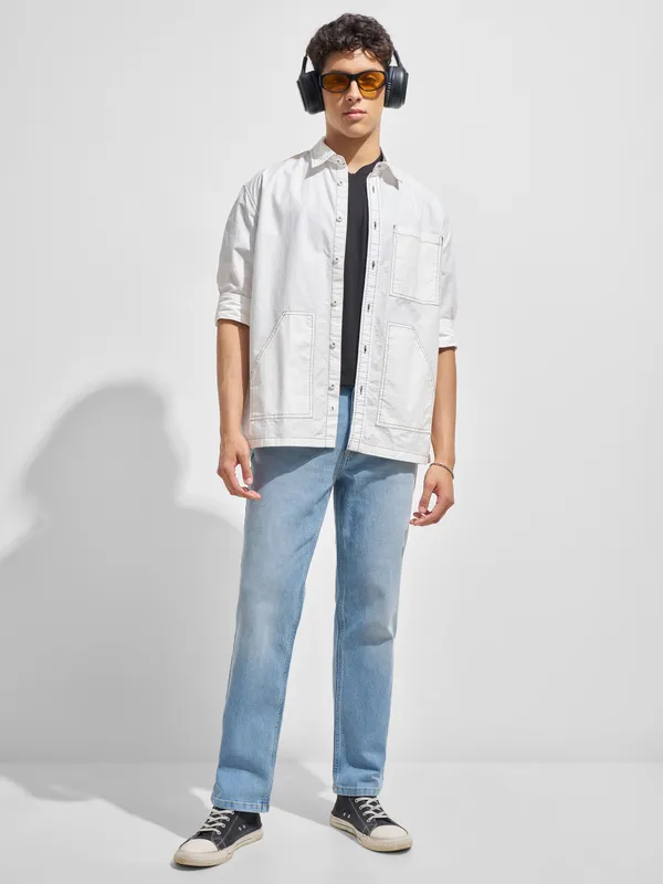 Purple By Highlander Men Blue Regular Fit Stretchable Jeans