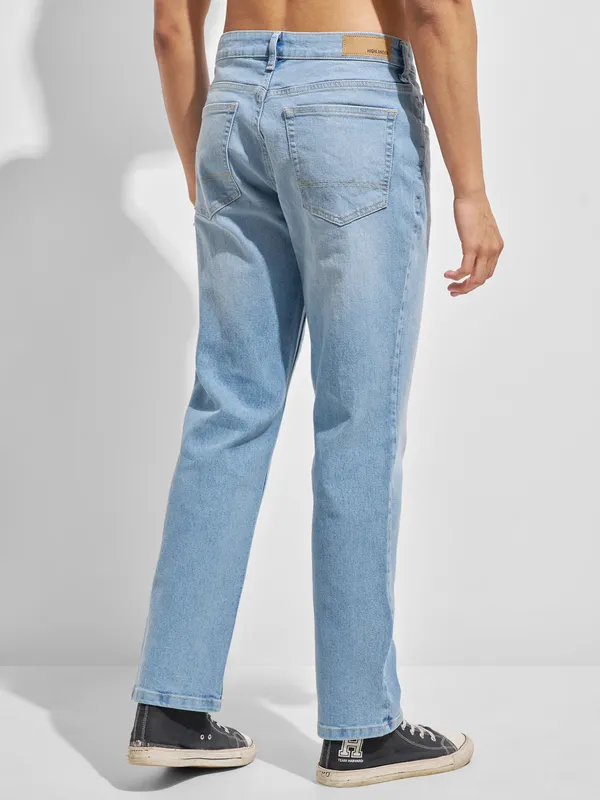 Purple By Highlander Men Blue Regular Fit Stretchable Jeans