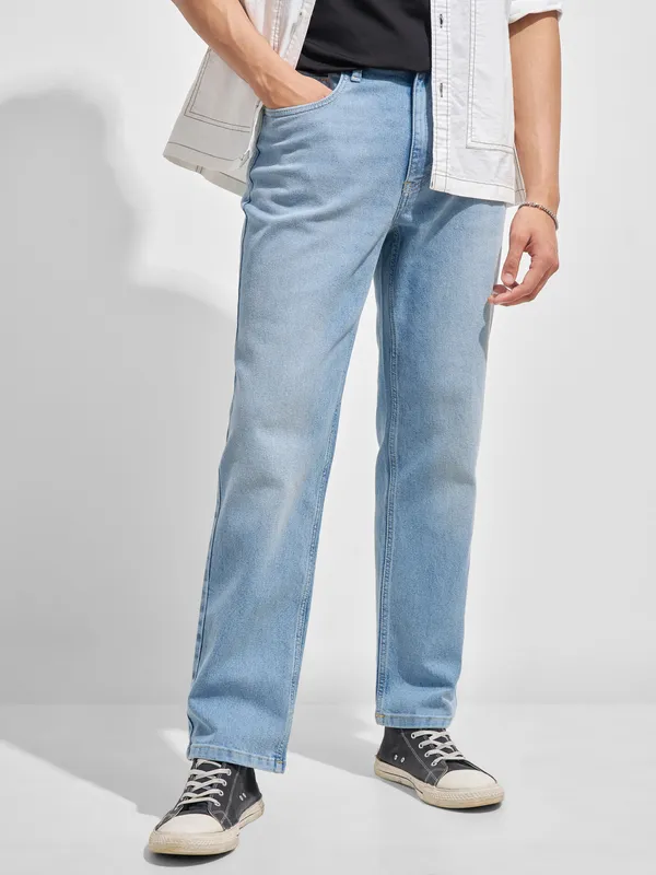 Purple By Highlander Men Blue Regular Fit Stretchable Jeans