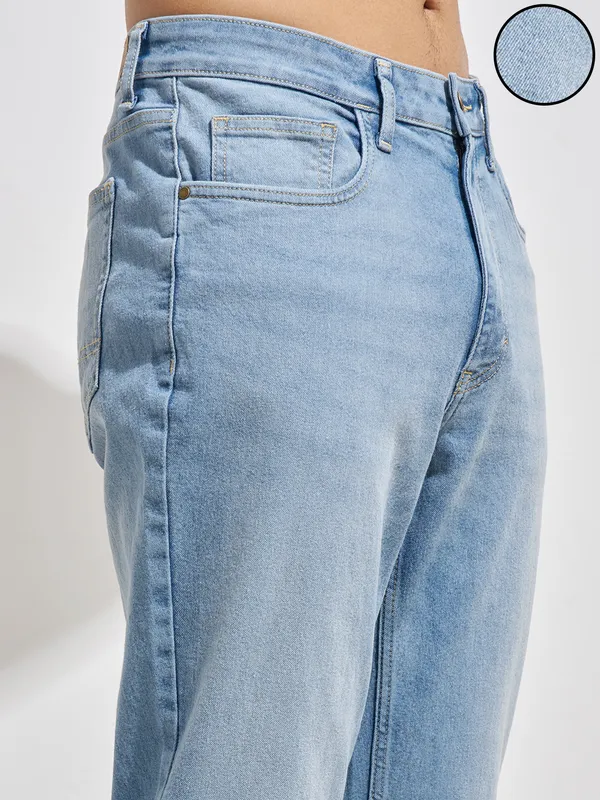 Purple By Highlander Men Blue Regular Fit Stretchable Jeans