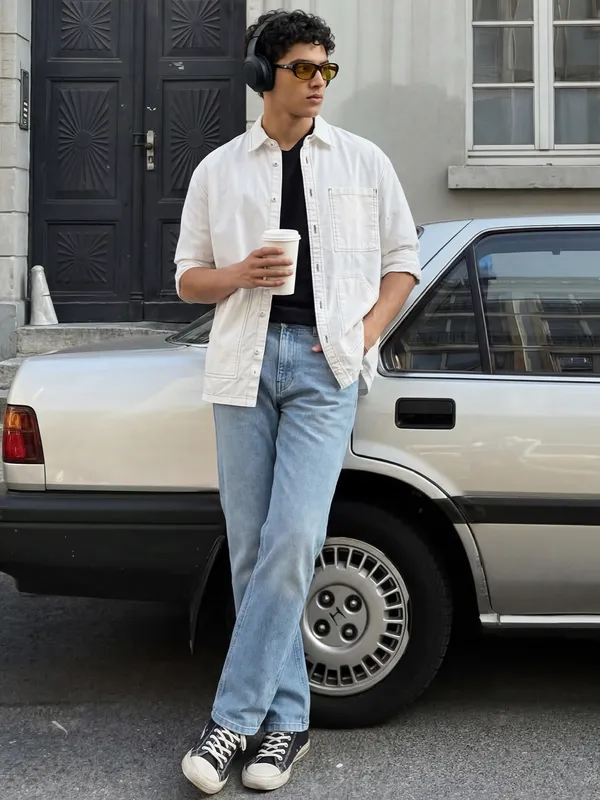 Purple By Highlander Men Blue Regular Fit Stretchable Jeans