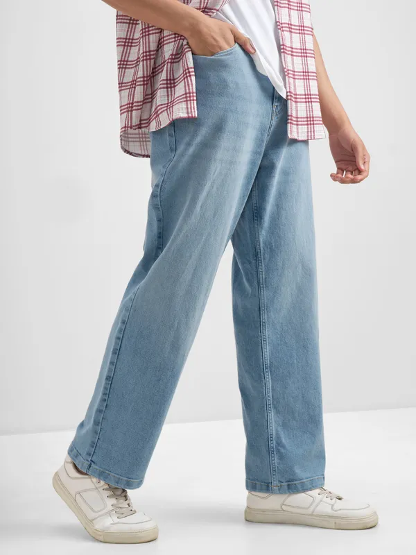 Purple By Highlander Men Blue Loose Fit Stretchable Jeans