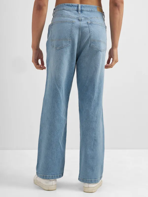 Purple By Highlander Men Blue Loose Fit Stretchable Jeans