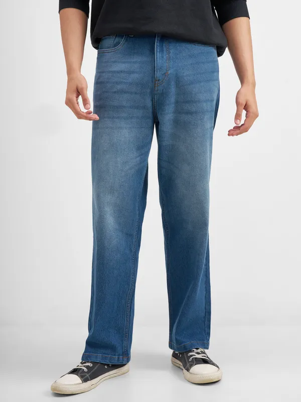 Purple By Highlander Men Blue Loose Fit Stretchable Jeans