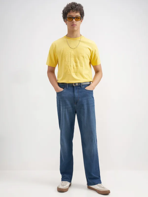 Purple By Highlander Men Blue Relaxed Fit Stretchable Jeans