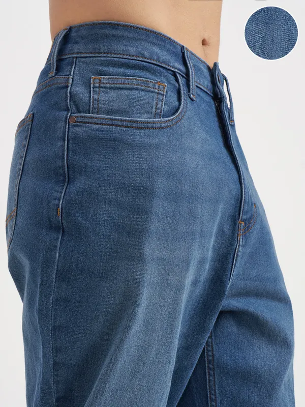 Purple By Highlander Men Blue Relaxed Fit Stretchable Jeans