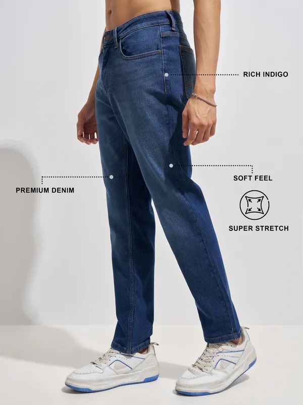 Purple By Highlander Men Blue Regular Fit Stretchable Jeans