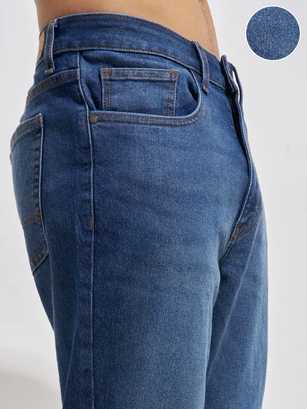 Purple By Highlander Men Blue Regular Fit Stretchable Jeans