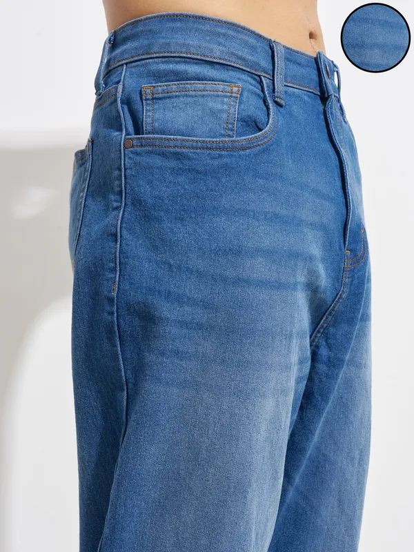 Highlander Men Blue Baggy Fit Stretchable Jeans
