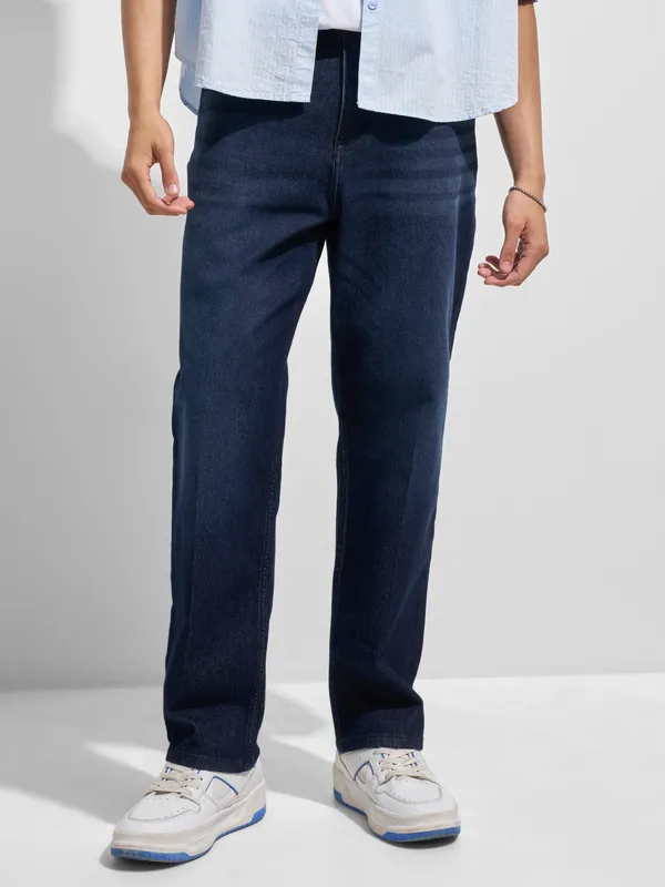 Purple By Highlander Men Blue Relaxed Fit Stretchable Jeans