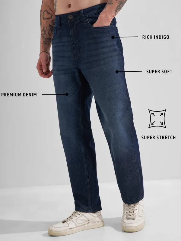 Highlander Men Blue Relaxed Fit Stretchable Jeans