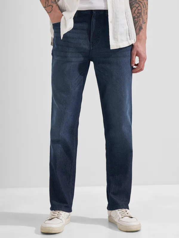 Highlander Men Blue Regular Fit Stretchable Jeans