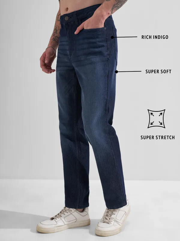 Highlander Men Blue Regular Fit Stretchable Jeans