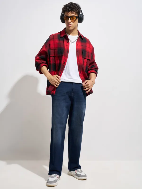 Purple By Highlander Men Blue Loose Fit Stretchable Jeans