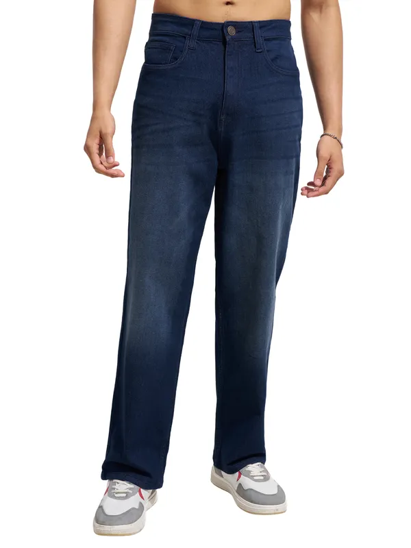 Purple By Highlander Men Blue Loose Fit Stretchable Jeans