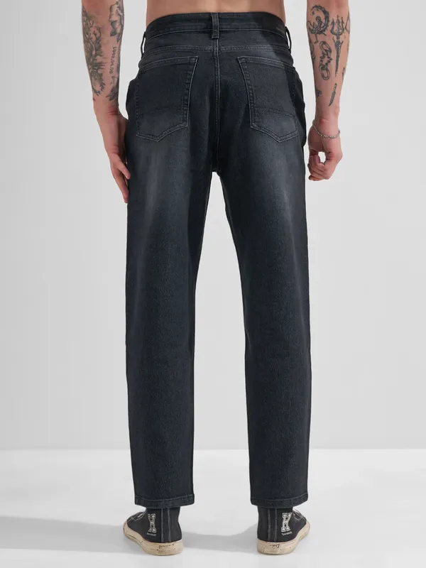 Highlander Men Black Relaxed Fit Stretchable Jeans