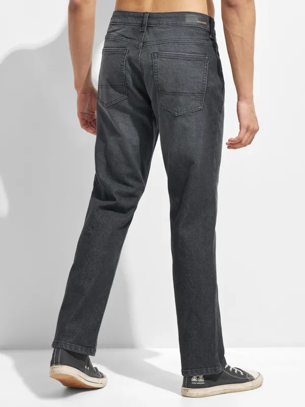 Highlander Men Black Regular Fit Stretchable Jeans