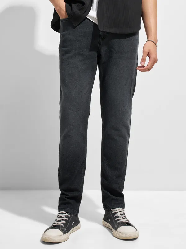 Purple By Highlander Men Black Slim Fit Stretchable Jeans